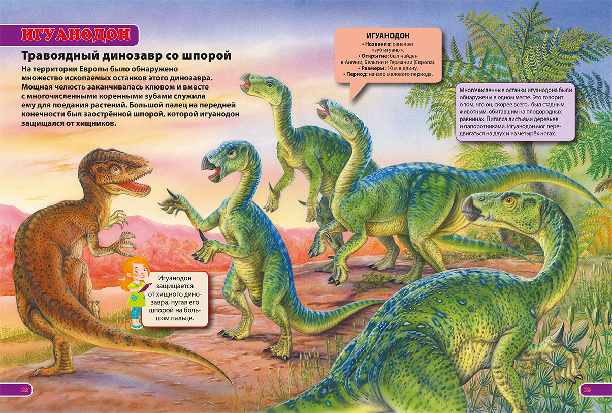 Энциклопедия про динозавров для детей с картинками