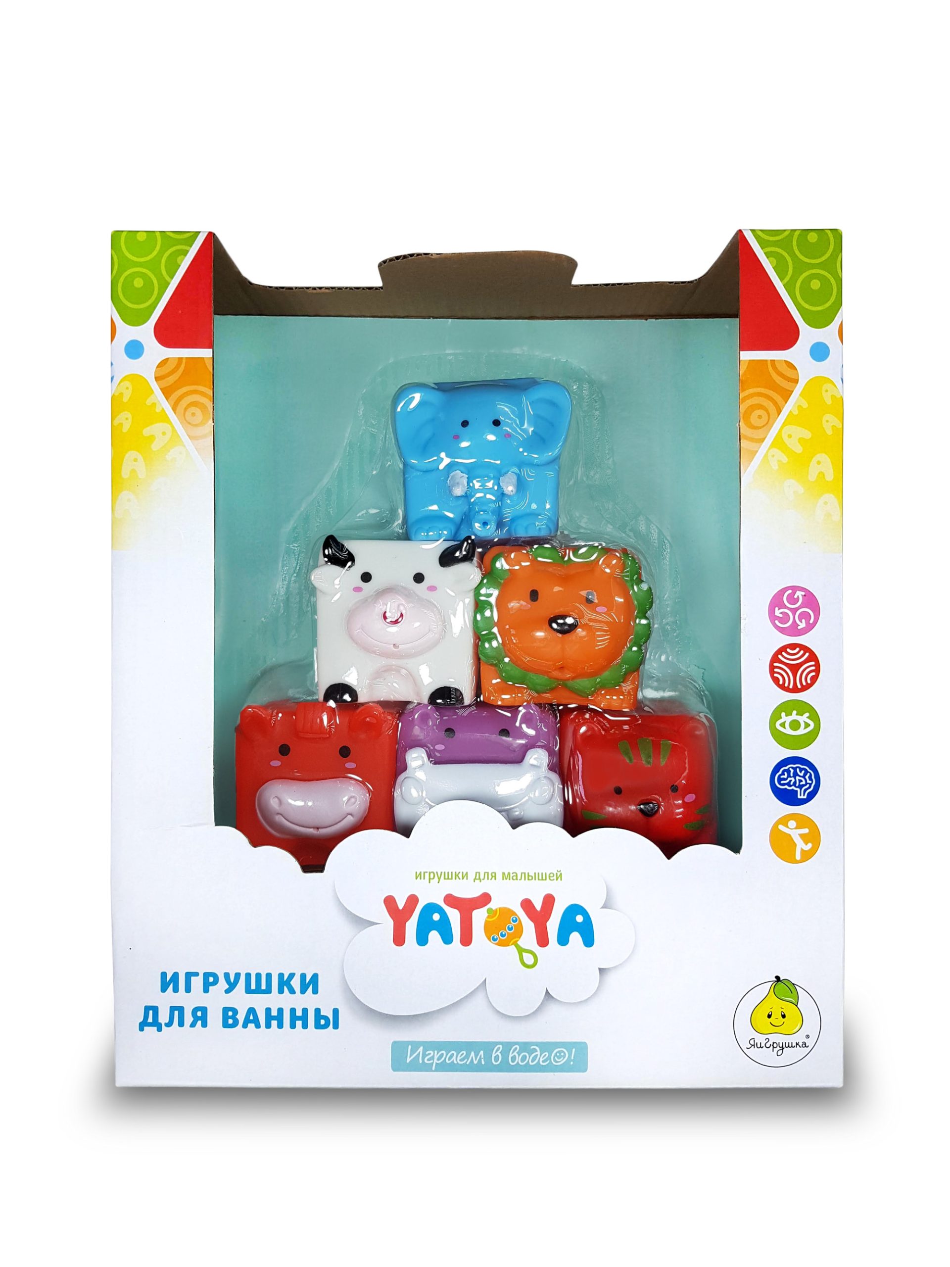 Игрушка для ванной YATOYA Забавные кубики 6 шт 12302