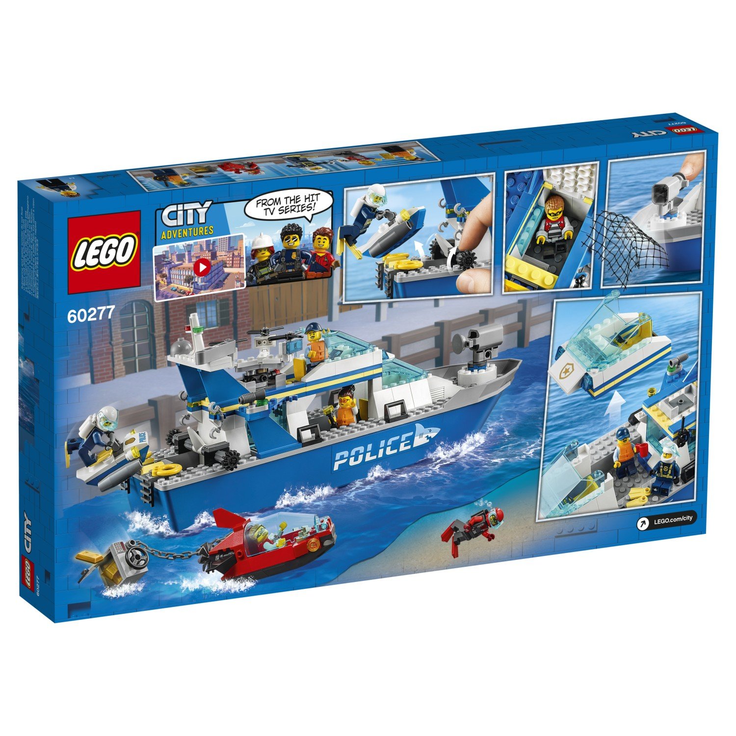 Конструктор LEGO City Катер полицейского патруля 60277