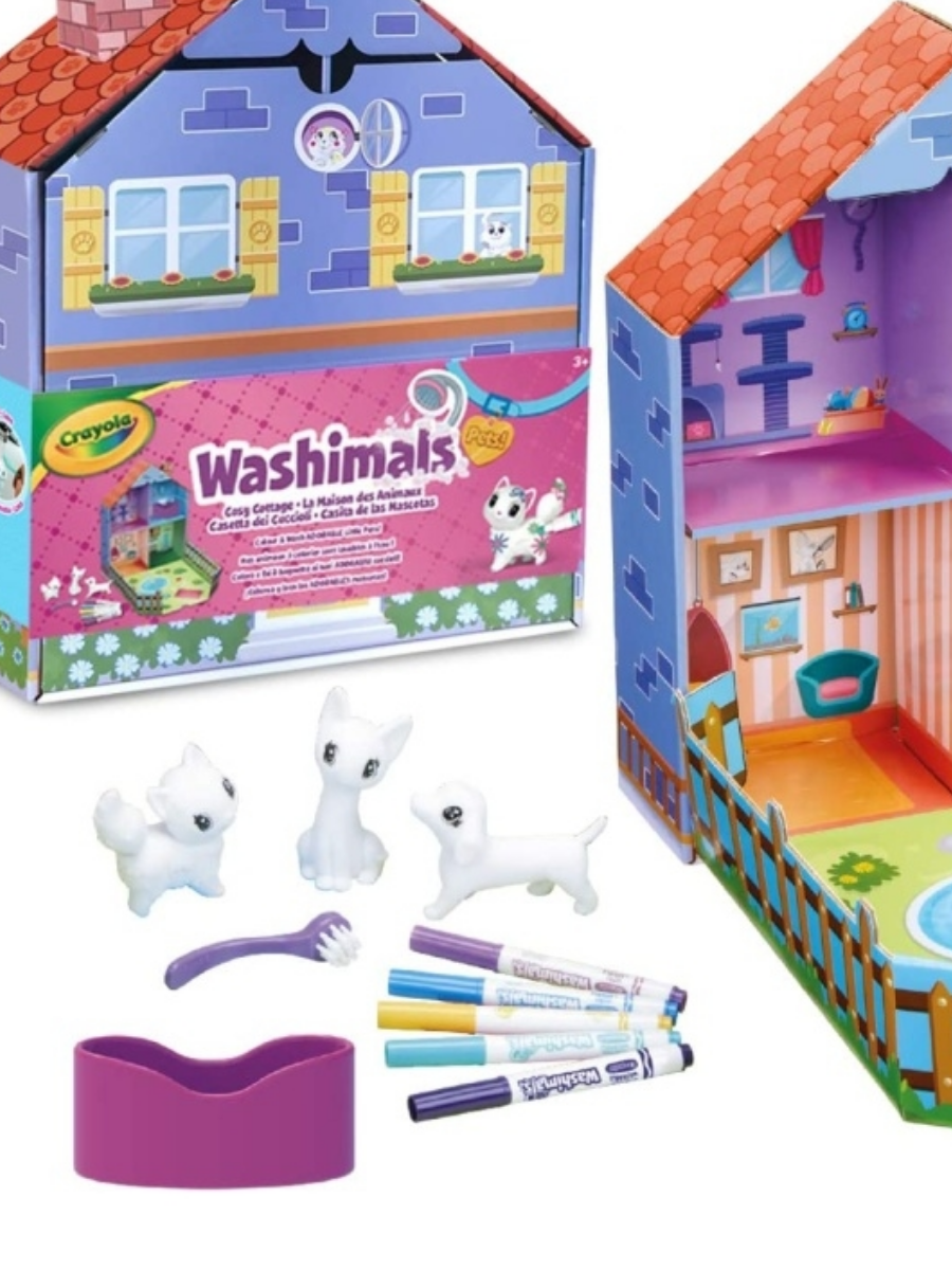 Фигурки для раскрашивания Crayola Washimals Уютный коттедж 74-7373