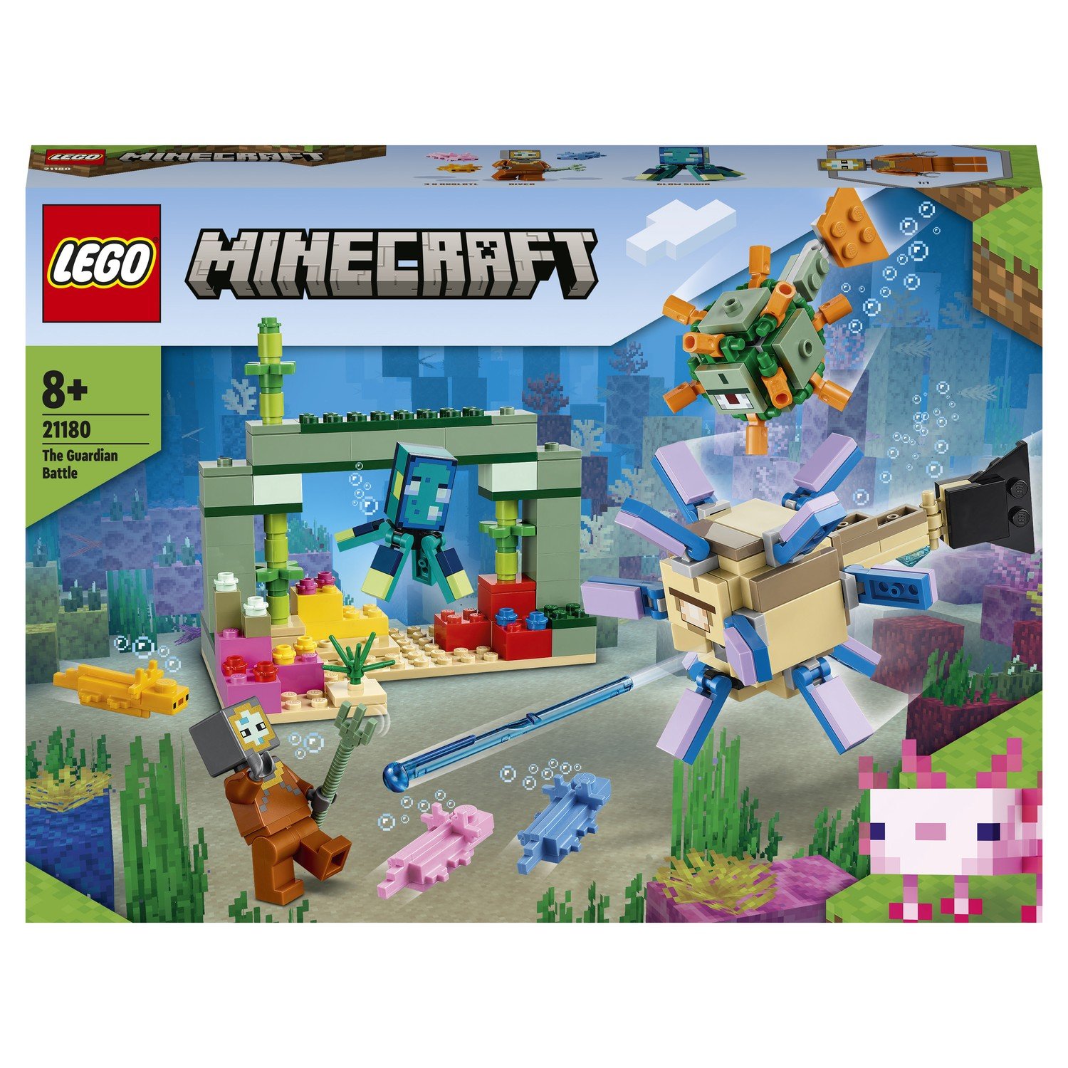 Конструктор LEGO Minecraft Битва со стражем 21180