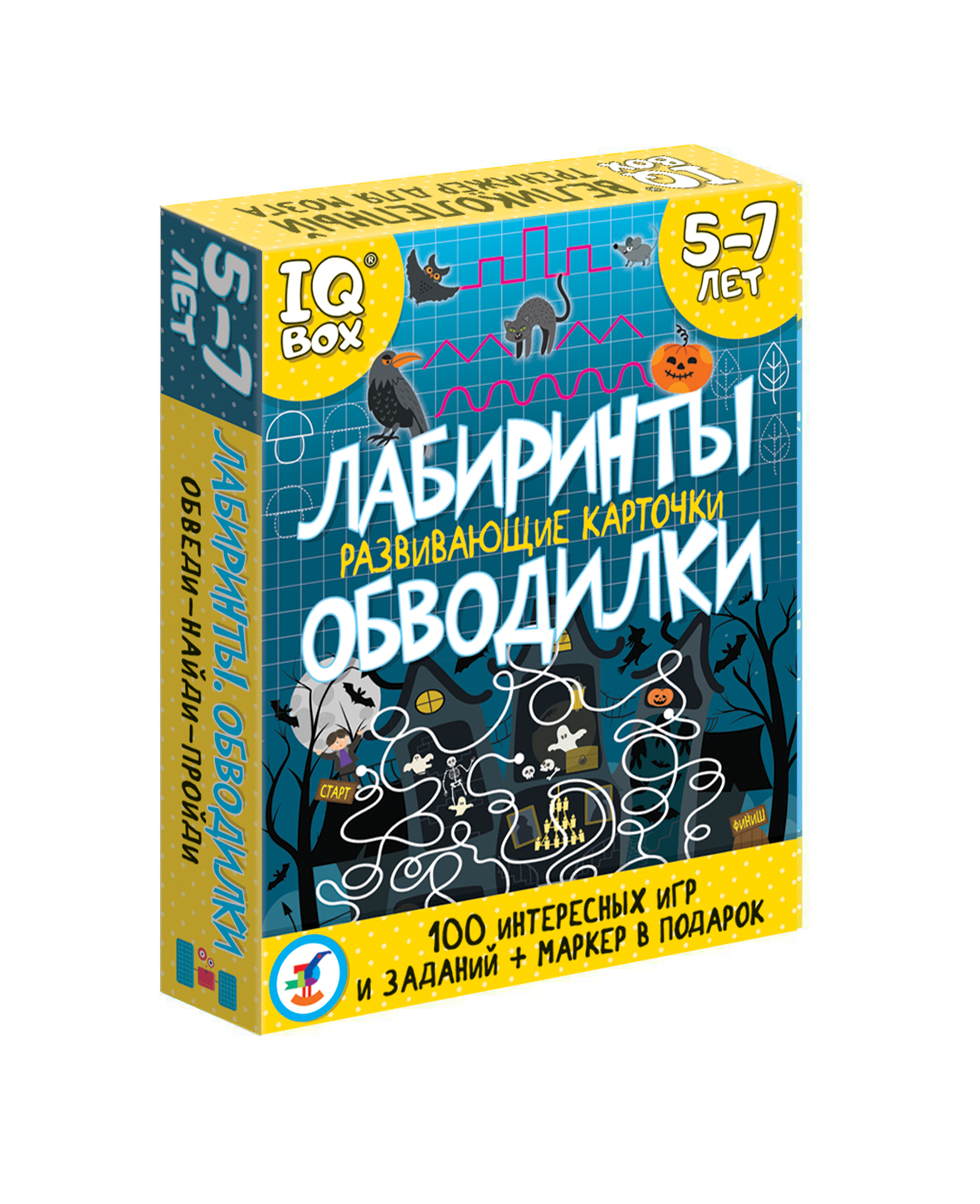 Настольная игра Дрофа IQ Box Развивающие карточки Лабиринты Обводилки 4162  – Интернет-магазин Юные таланты