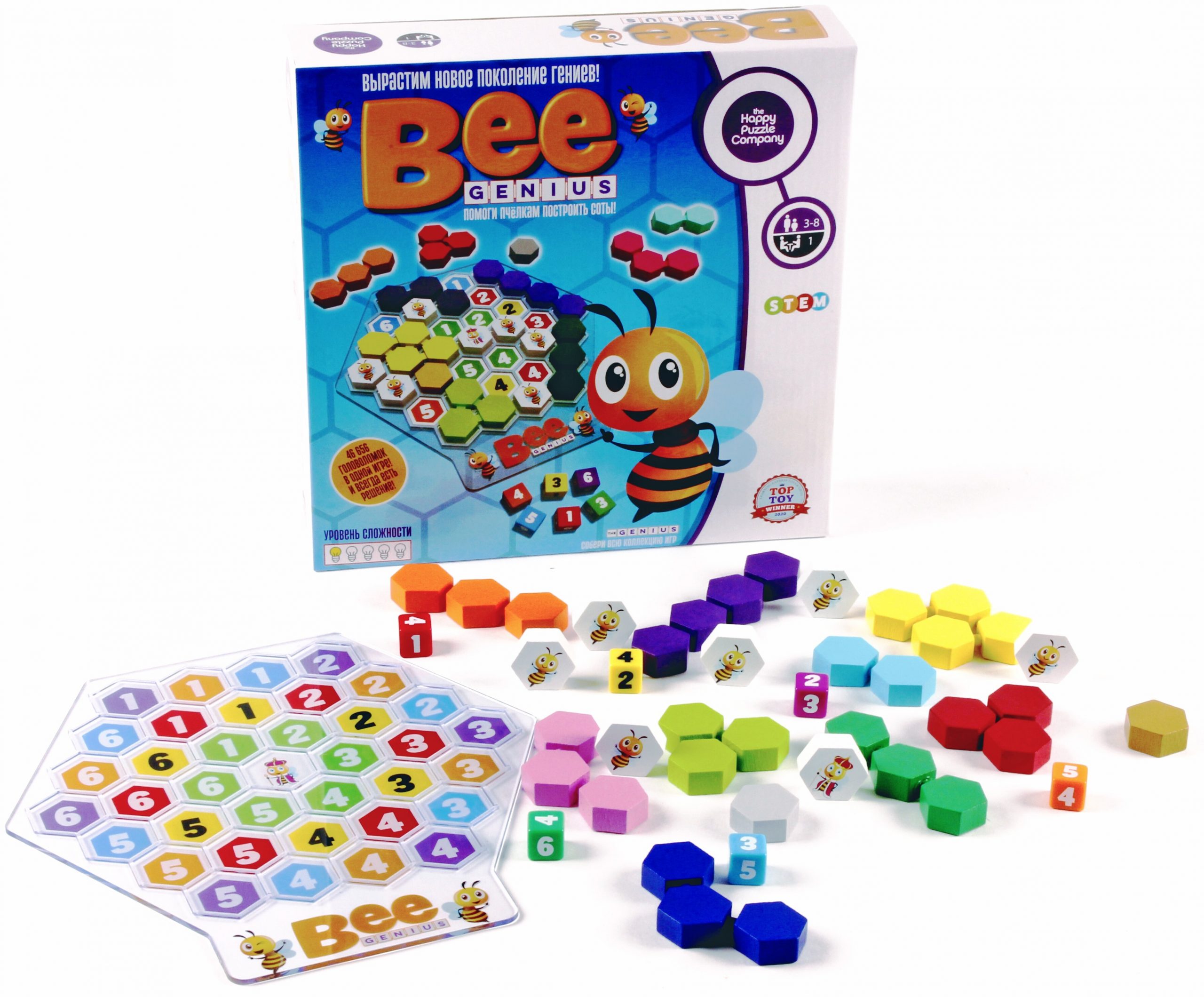 Настольная игра HAPPY PUZZLE Bee Genius 1002 HPSPL – Интернет-магазин Юные  таланты