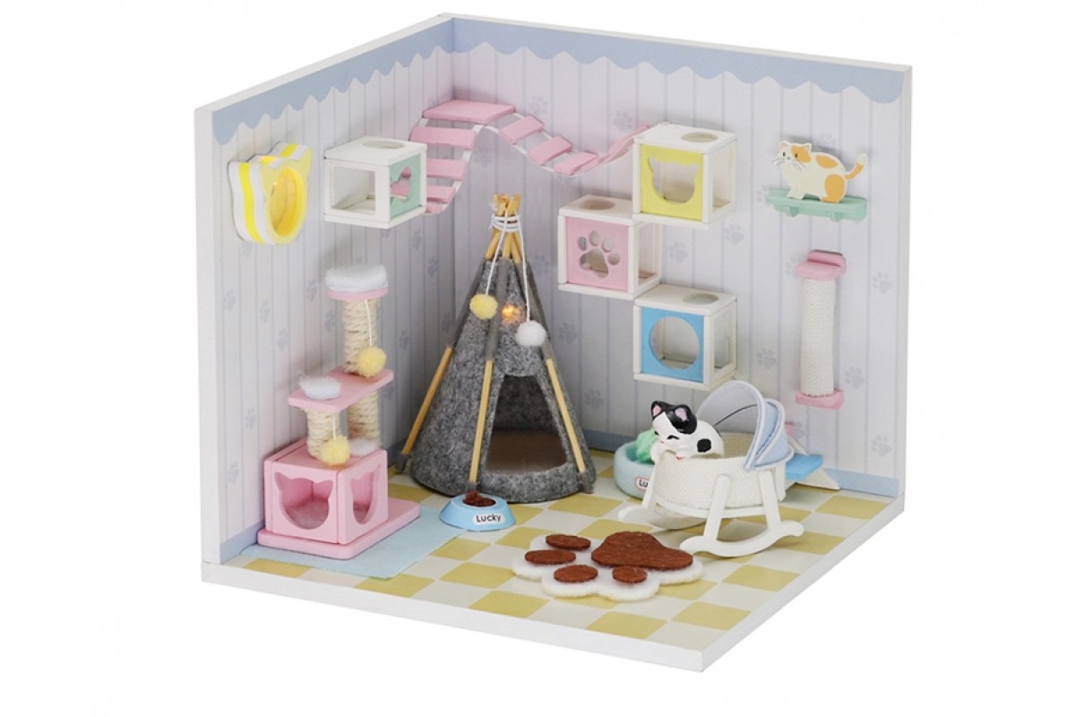 Миниатюра Hobby Day MiniHouse Мой дом 9 в 1 Мой кошкин дом 13*13*11см S2009  10+ – Интернет-магазин Юные таланты