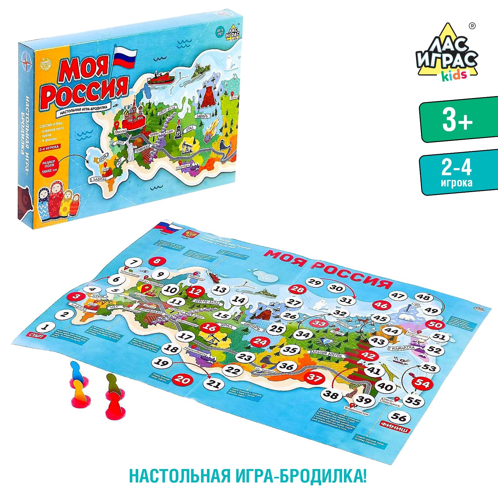 Настольная игра Лас Играс Игра бродилка Моя Россия 4973114